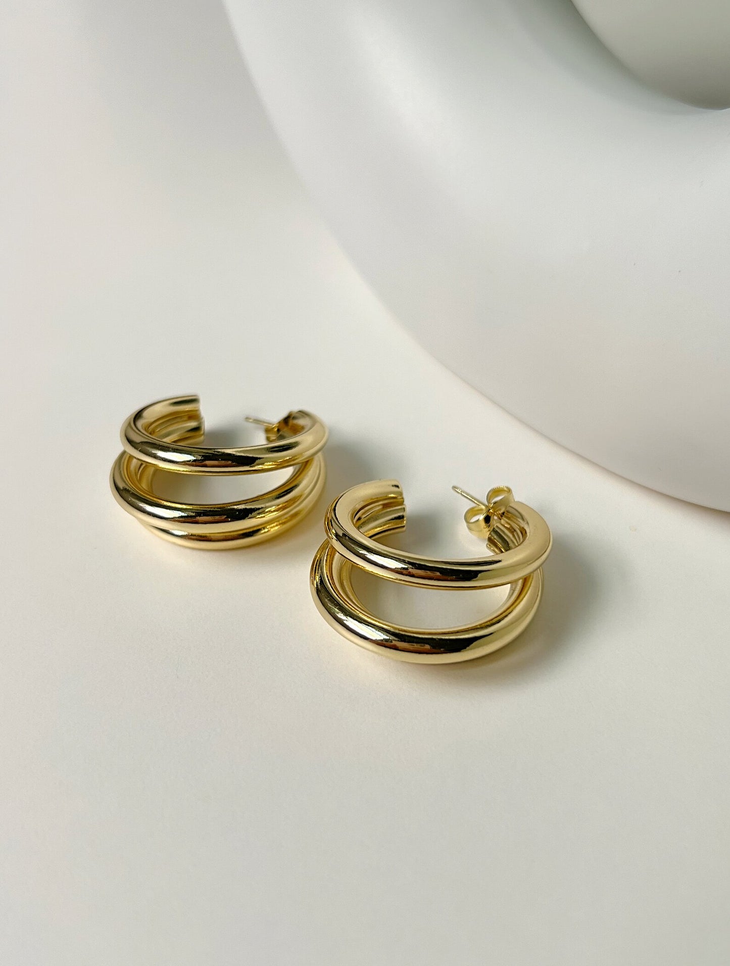 Trendy anti tarnish earrings