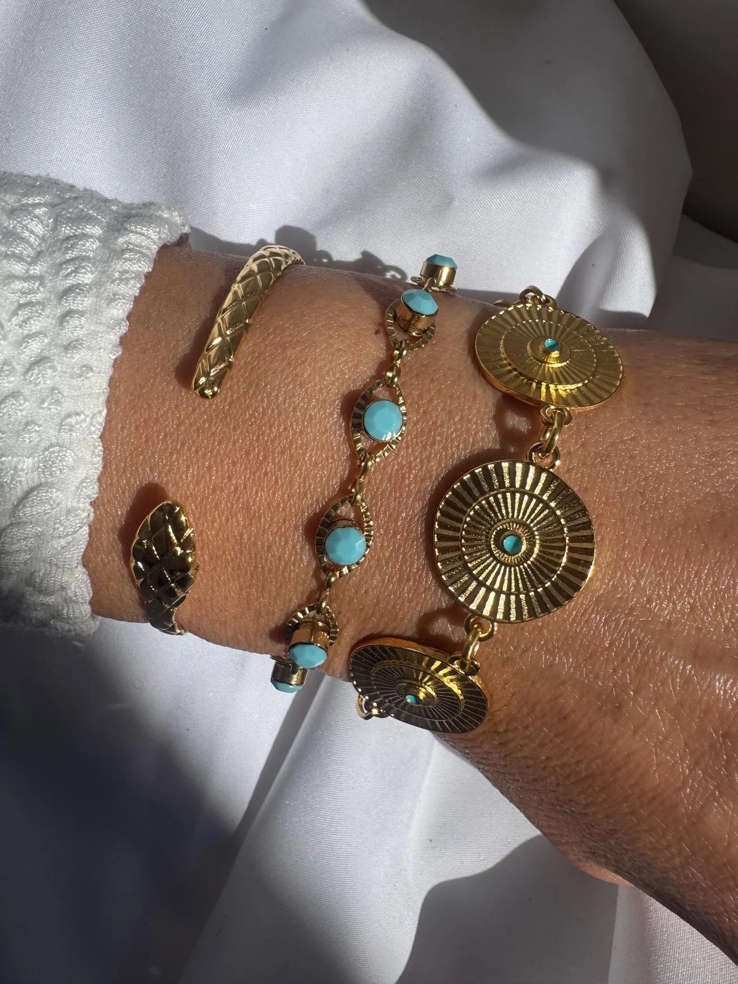 Turquoise stone bracelet for girls