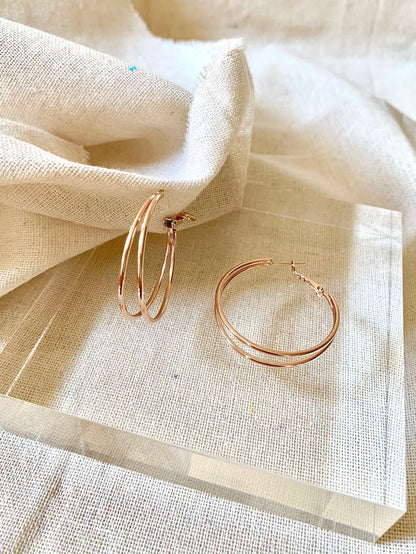 Elegant round anti tarnish earrings