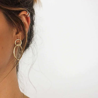 Beautiful round anti tarnish earrings