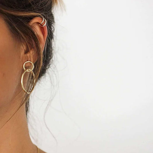 Beautiful round anti tarnish earrings
