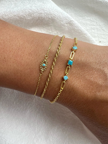 Stylish turquoise stone bracelet for girls