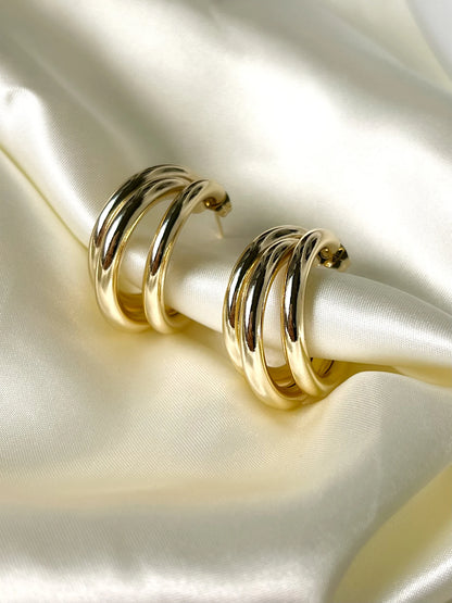 Trendy anti tarnish earrings