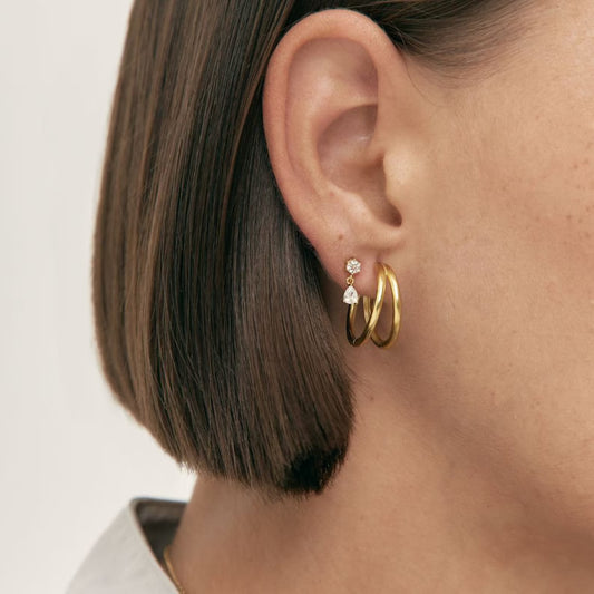 Precious diamond anti tarnish earrings