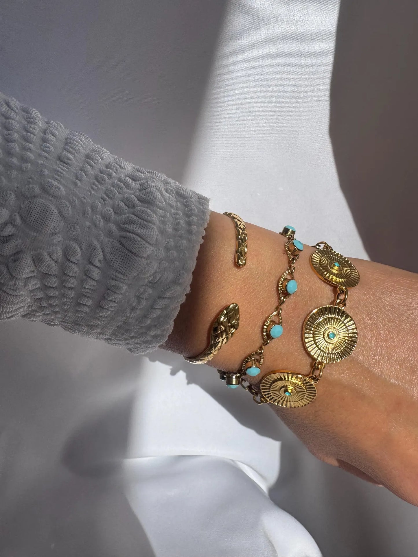 Turquoise stone bracelet for girls