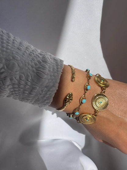 Turquoise stone bracelet for girls