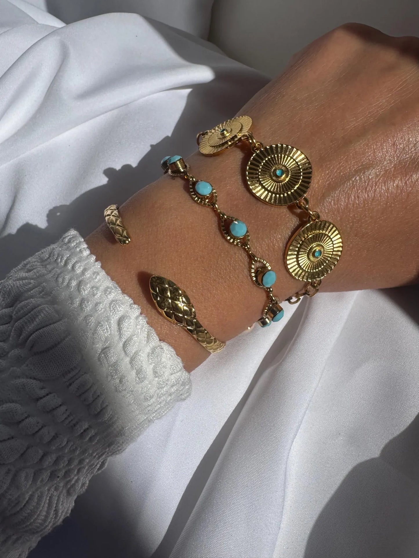 Turquoise stone bracelet for girls